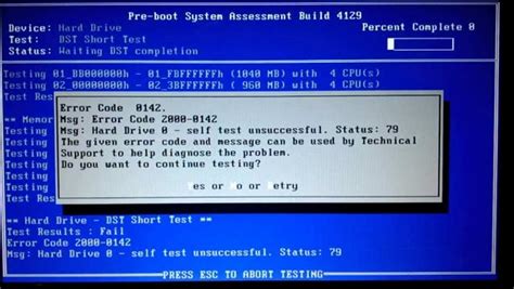 hard drive test unsuccessful status 7|status code for failed read test element.